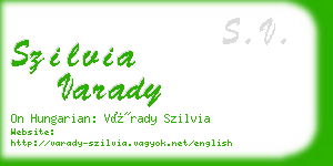 szilvia varady business card